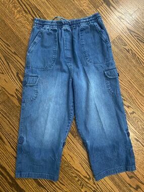 CW Classics pull on roll tab denim capris